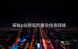 探秘p站背后的复杂信息网络