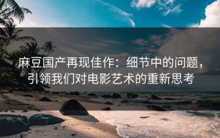 麻豆国产再现佳作：细节中的问题，引领我们对电影艺术的重新思考