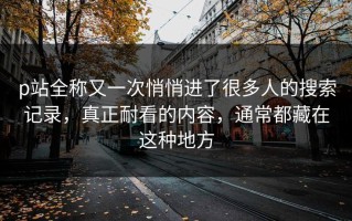 p站全称又一次悄悄进了很多人的搜索记录，真正耐看的内容，通常都藏在这种地方