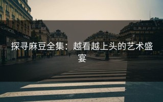 探寻麻豆全集：越看越上头的艺术盛宴
