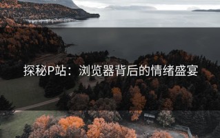探秘P站：浏览器背后的情绪盛宴