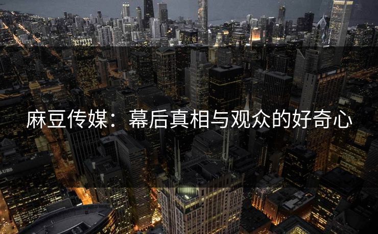 麻豆传媒：幕后真相与观众的好奇心-第1张图片-p站影视站 | p站镜像热门视频