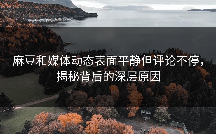 麻豆和媒体动态表面平静但评论不停，揭秘背后的深层原因-第1张图片-p站影视站 | p站镜像热门视频
