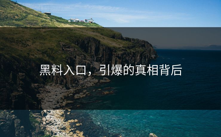 黑料入口，引爆的真相背后-第1张图片-p站影视站 | p站镜像热门视频
